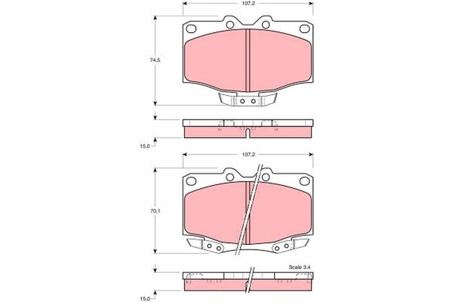 Toyota Land Cruiser J7-JL7 Land Cruiser Hardtop J7 Ön Aks Disk Balata TRW