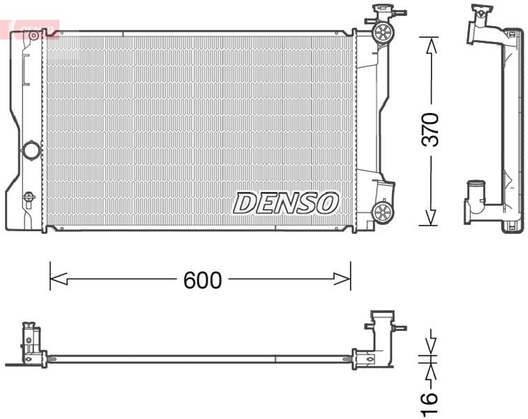 Toyota Matrix Motor Su Radyatörü DENSO
