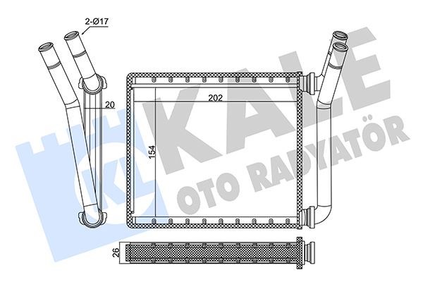 Toyota Hilux Vigo Kalorifer Radyatörü 2.5L KALE-RADYATOR