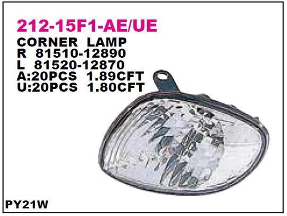 Toyota Corolla Ze112 Sağ Sinyal Lambası Depo (2000-2001 Benzinli) 81510