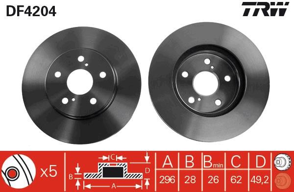 Lexus ES RX Toyota Alphard Camry Harrier Highlander Previa Windom Ön Aks... TRW