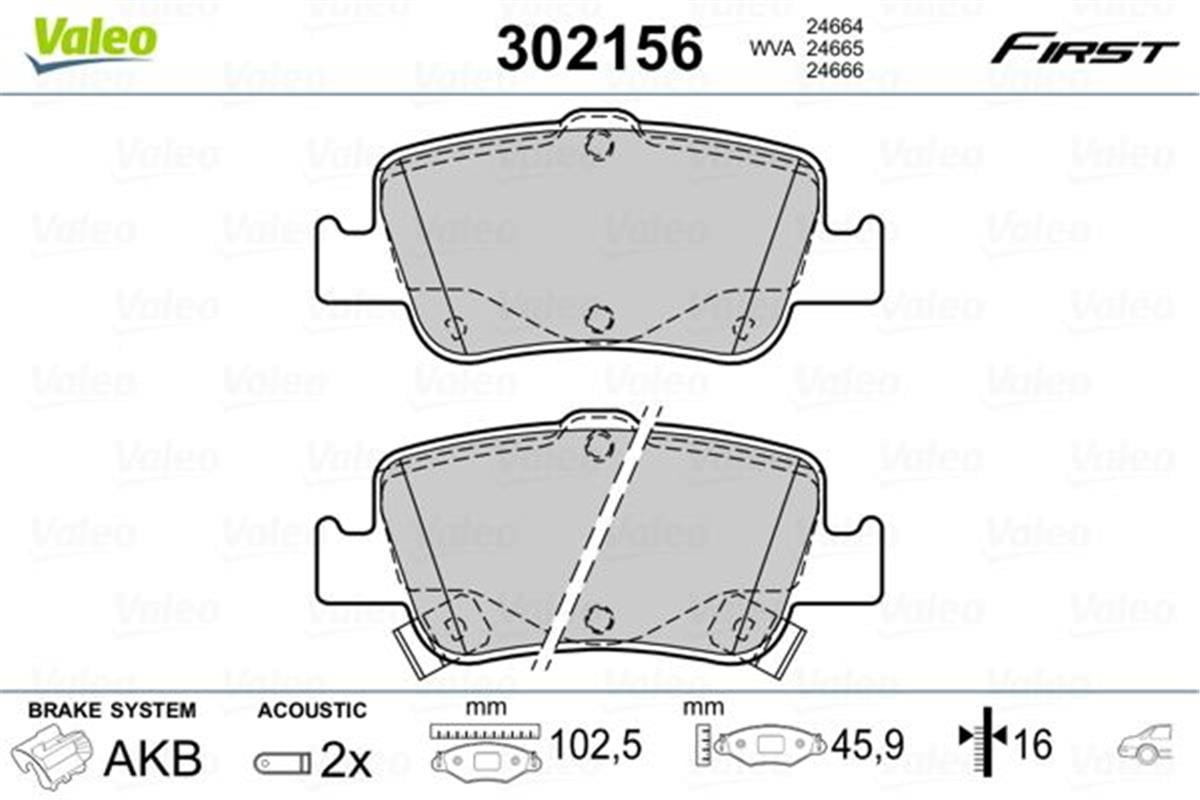 Toyota Auris Corolla 1.33L 1.6L Arka Fren Balata 0446602180-0446602170-04466021