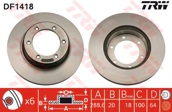 Great Wall Safe Toyota 4 Runner Hilux Ön Fren Diski TRW