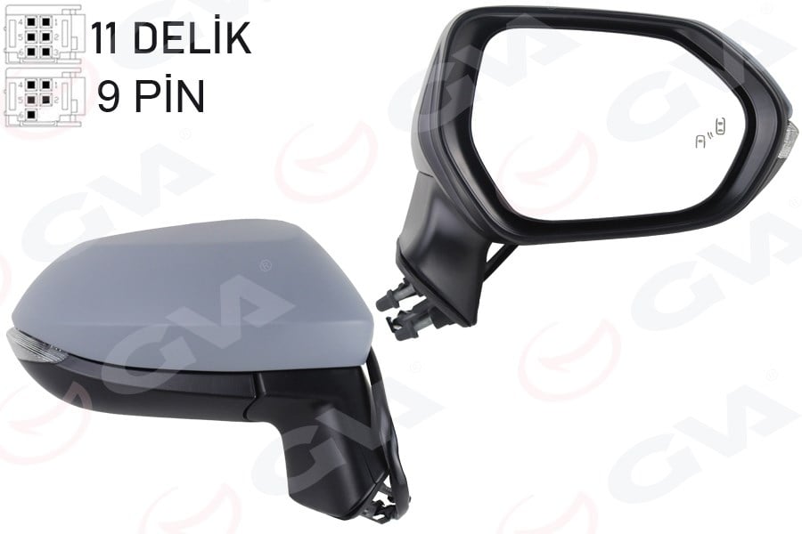 Toyota Corolla Dış Dikiz Aynası Sağ Katlanır Sinyal Astar Kör Nokta Konveks... GVA