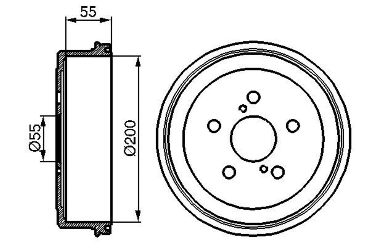 Toyota Carina E (1992-1997) Arka Fren Kampanası 200 Mm