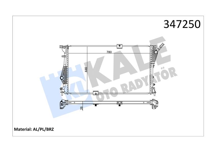 Trafic II Vivaro Radyatör 2.0 DCİ CDTİ KALE-RADYATOR