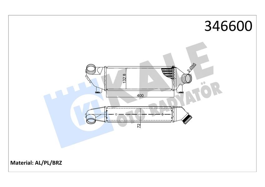 Ford Transit Turbo Radyatörü [Önden Çeker] KALE-RADYATOR
