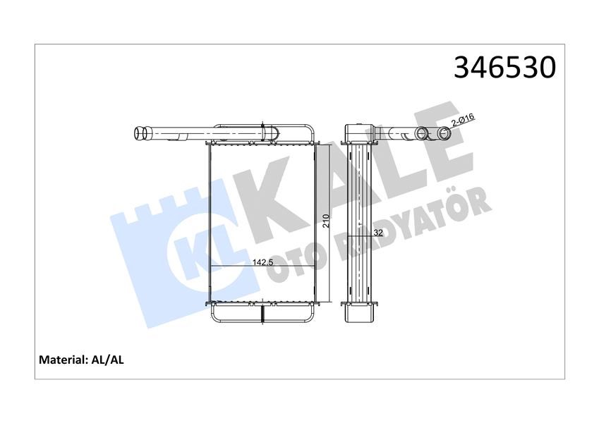 Ford Transit Kalorifer Radyatörü KALE-RADYATOR