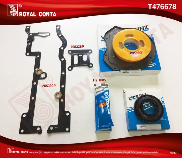 Ford Transit Motor Alt Takım Conta Reinz Keçeli ROYAL