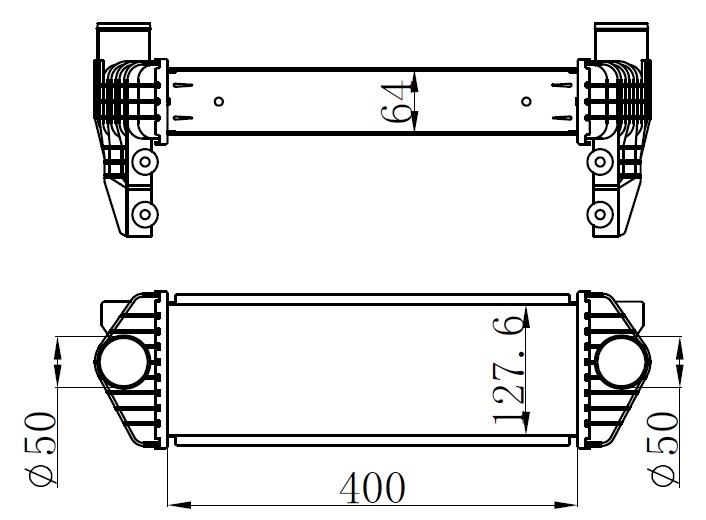 Ford Transit Connect Turbo Intercooler Radyatörü ORIS