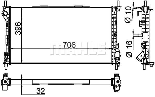 Ford Transit Connect Radyatör MAHLE