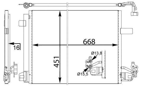 VW Transporter Klima Radyatörü Kondenser MAHLE