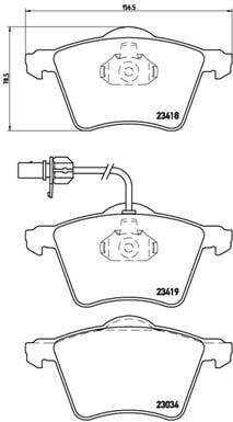 Volkswagen Transporter T4 Ön Balata Fişli BREMBO