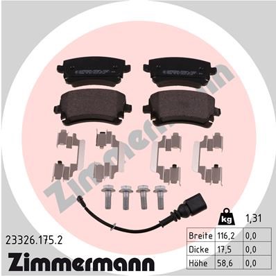 Volkswagen Transporter T5 Arka Balata Fişli ZIMMERMANN