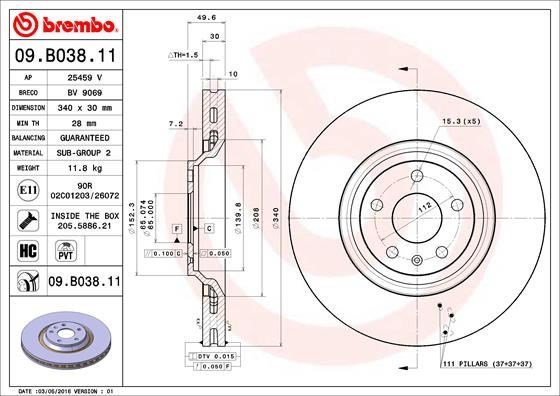 Audi TT Ön Fren Diski BREMBO