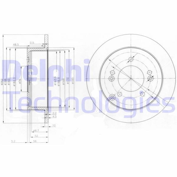Hyundai Tucson Arka Fren Diski Deliksiz DELPHI