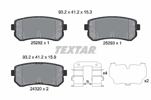 Hyundai Tucson Arka Fren Balatası TEXTAR