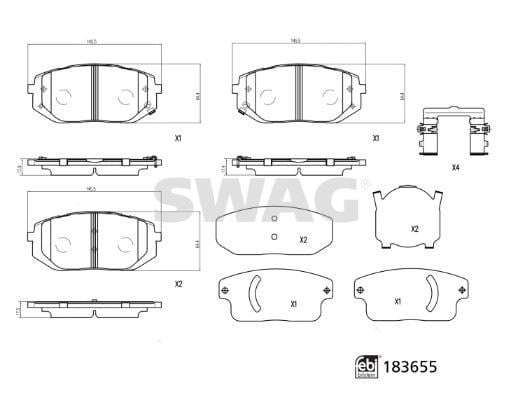 Hyundai Tucson Ioniq 5 Genesis GV60 Ön Fren Balata SWAG