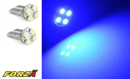 LED Ampül 12V 4'lü SMD B.Dipsiz Mavi FORZA