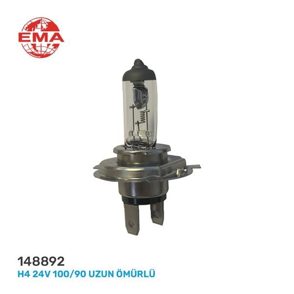 Halojen Ampul Uzun Ömürlü H4 24V 100/90W P43T EMA