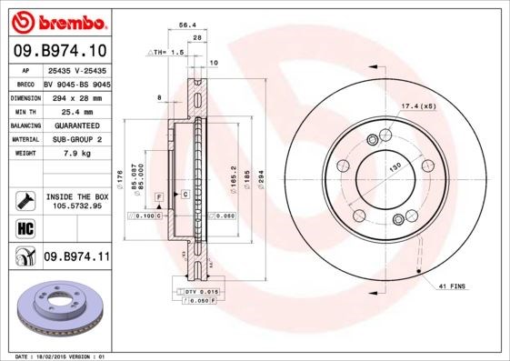 Ssangyong Rexton Kyron Actyon Ön Fren Diski Hava Kanallı BREMBO