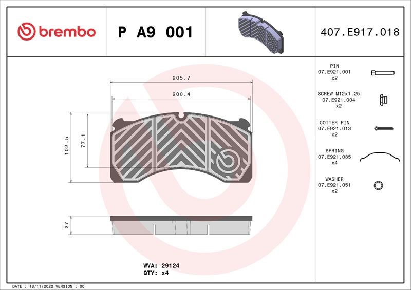 Meritor LM Fren Balatası BREMBO