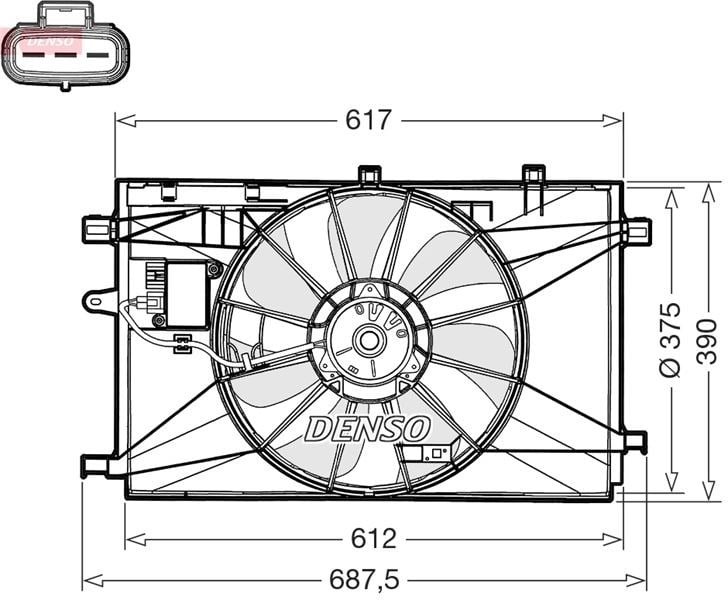 Motor Soğutma Fanı DENSO