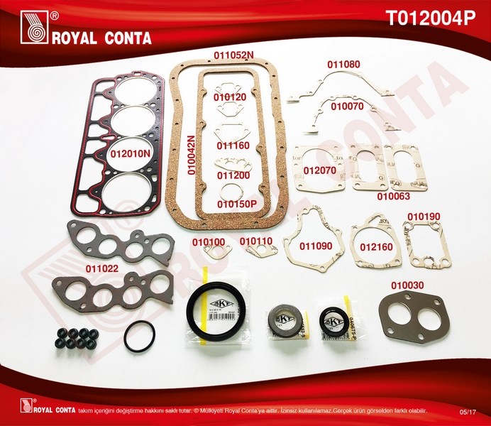 Motor Takım Contası Full Keçe Sübap Lastikli ROYAL