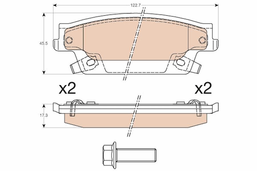 Cadillac SRX Arka Disk Balata TRW