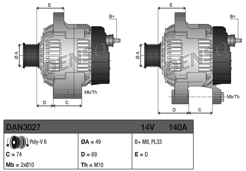 Alternatör DENSO