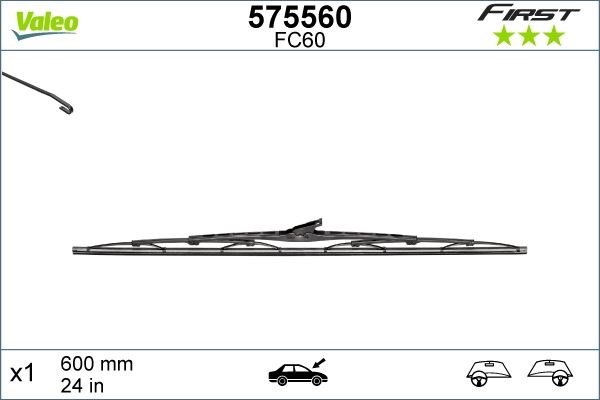 Universal Silecek Süpürgesi 60cm VALEO