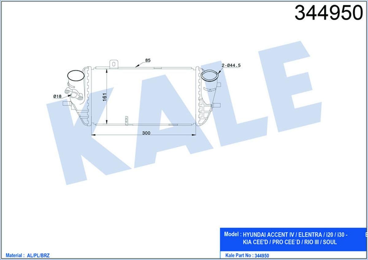 Turbo Radyatörü Intercooler Accent Blue 1.6Crdi 11 İ20 1.1Crdi 12 İ30 1.4-1.6Crd