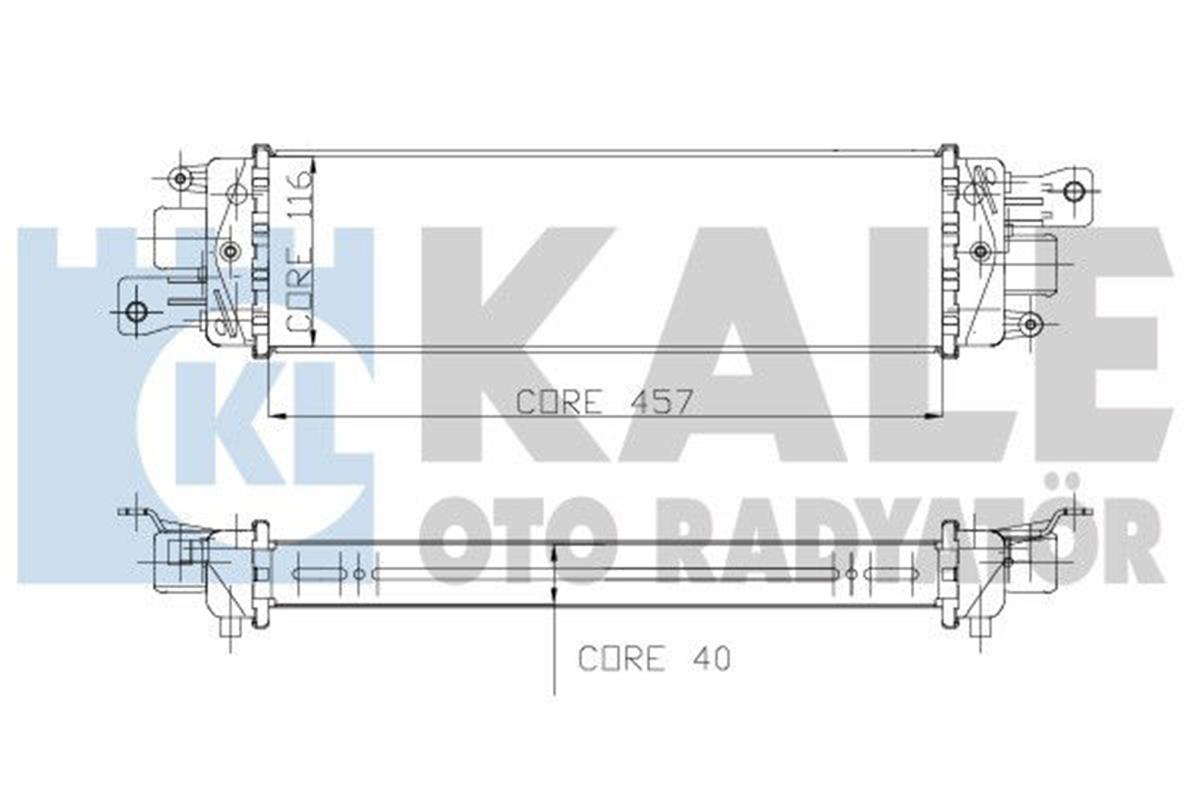 Turbo Radyatörü Intercooler Albea 03 1.3Jtd 457X116x40 Al Al Sistem