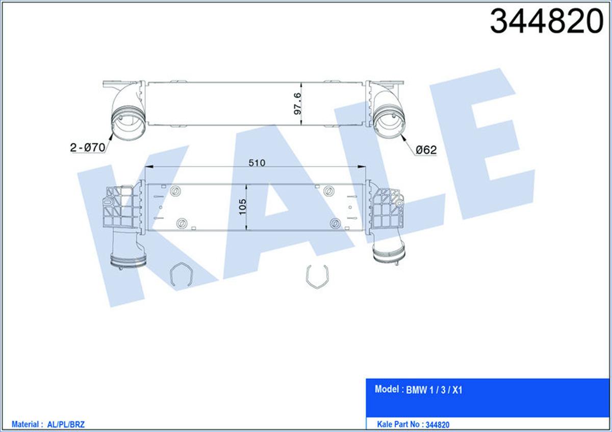 Turbo Radyatörü Intercooler Bmw 1 E81-E82 3 E90-E91-E92-E93 X1 E84