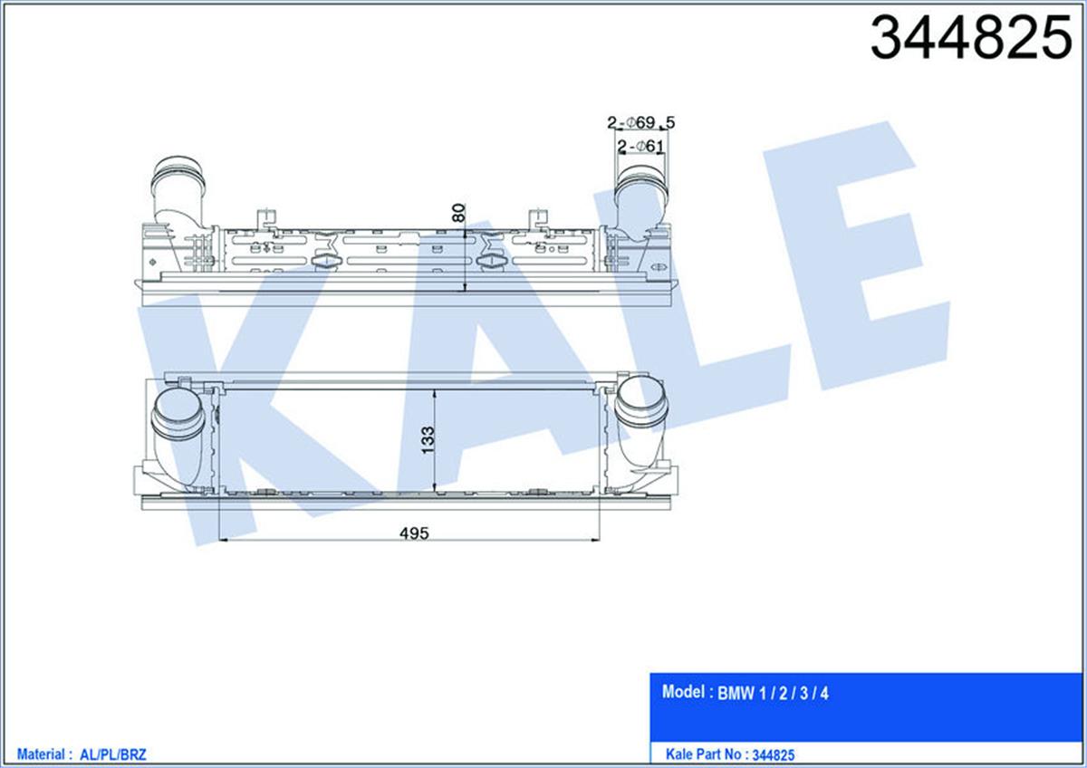 Turbo Radyatörü Intercooler Bmw Serisi 1/3 06/11