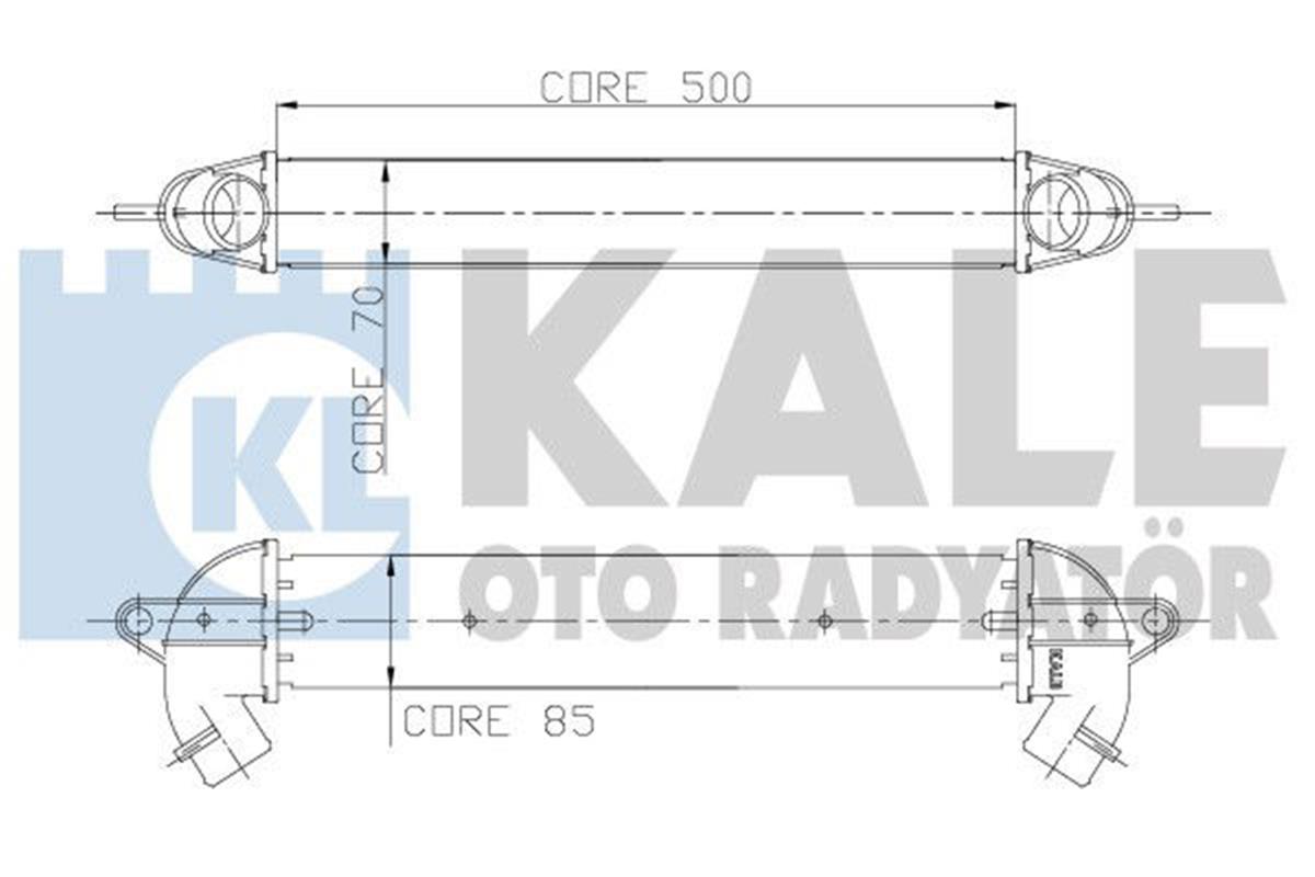 Turbo Radyatörü Intercooler Doblo 1.9 Jtd 01 500X70x85 Al Al Sistem
