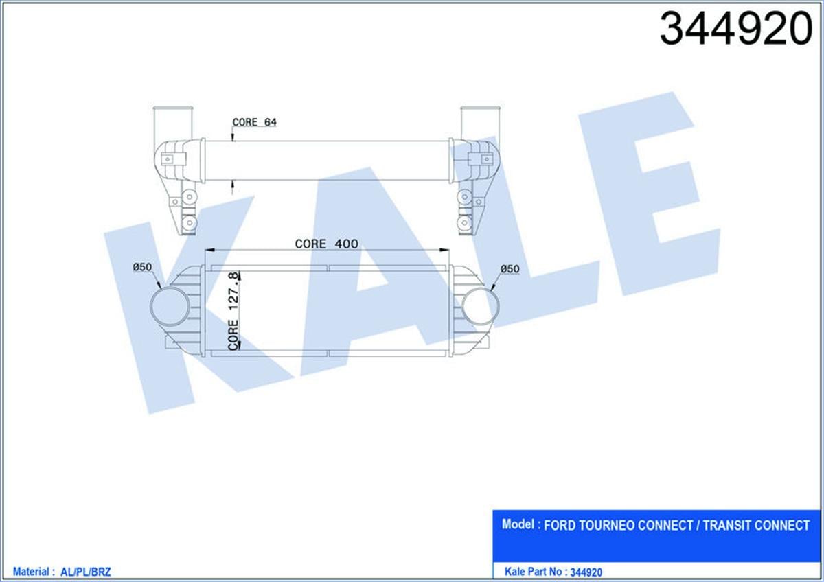 Turbo Radyatöru İntercooler (Ford Tourneo Connect