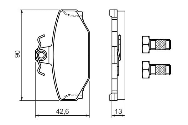 Volvo V70 XC70 S70 740 760 780 940 S90 V90 Arka Fren Balatası BOSCH