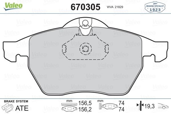 Opel Vectra B Ön Fren Balatası VALEO