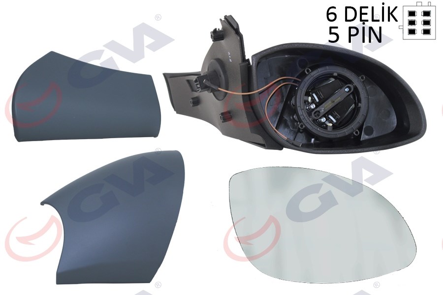 Opel Vectra B Dış Dikiz Aynası Sağ Elektrikli Isıtmalı Konveks GVA