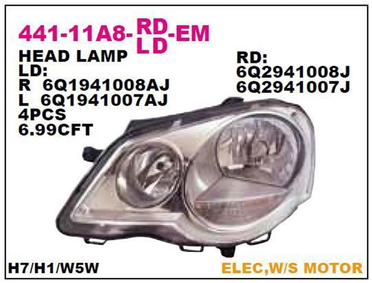 Volkswagen Polo Sol Far Depo (2005-2010) 6Q1941007aj