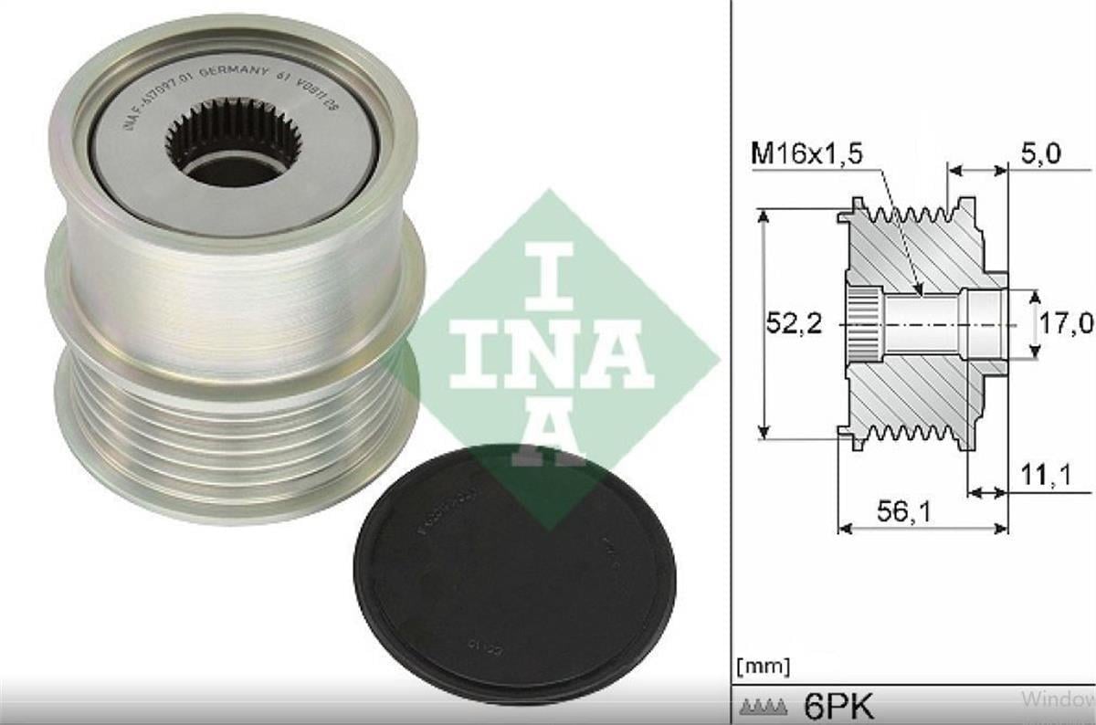 Volkswagen Golf7-Golf8 Jetta Passat Polo Alternatör Kasnağı Ina 04C903023m