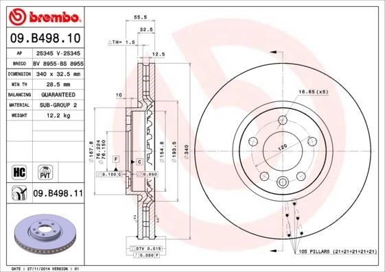 Volkswagen Multivan V Ön Fren Aynası BREMBO