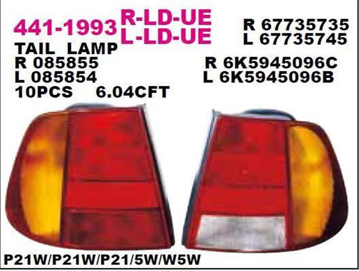Depo Vw Polo Classic Sağ Stop Lambası (1997-2001) 6K5945112d