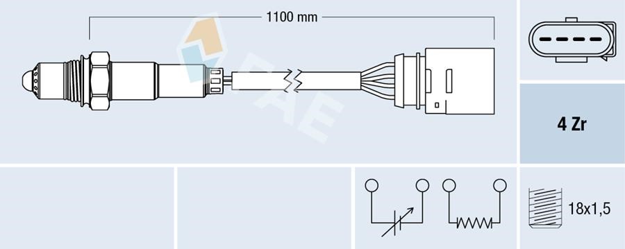 Volkswagen Polo Oksijen Lambda Sensörü FAE