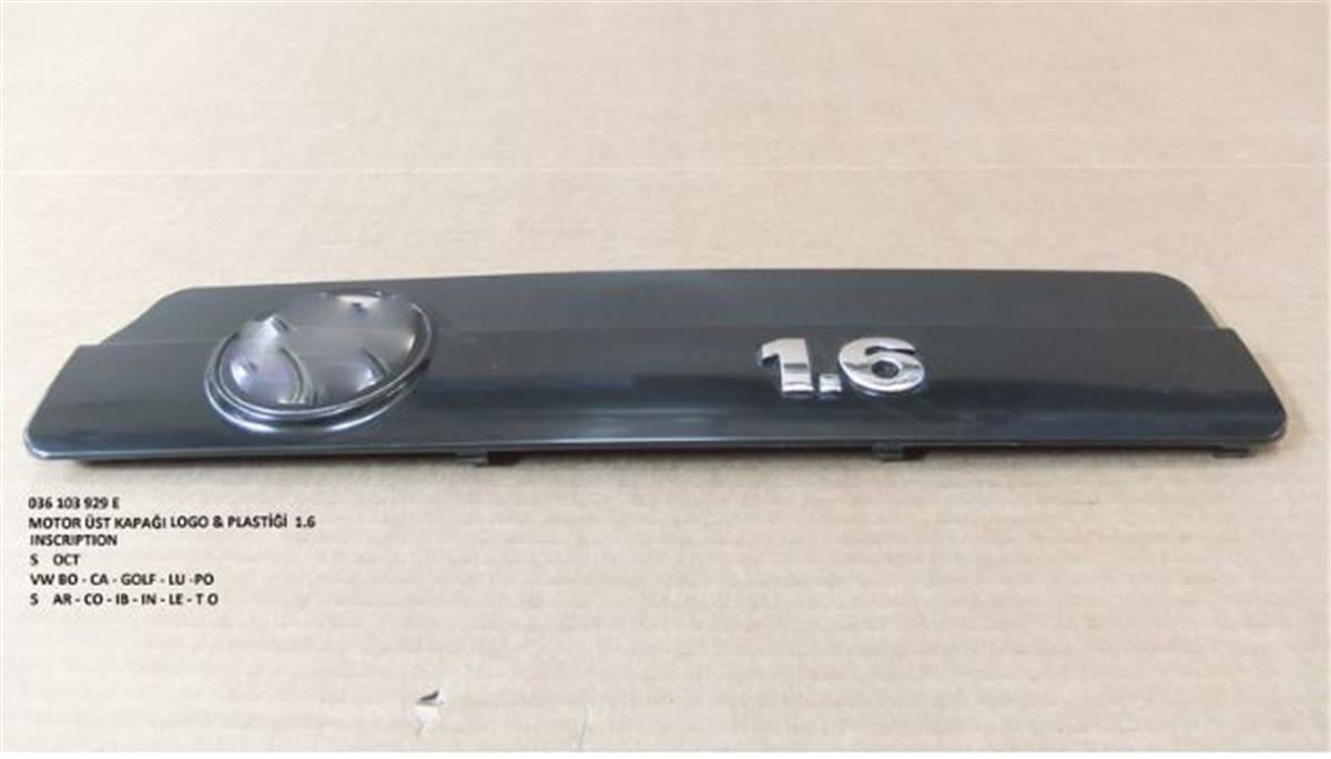 Vw Bora Fabia Golf 4 Polo 1.6 Azd-Bcb Motor Üst Kapağı Logolu Begel 036103929E
