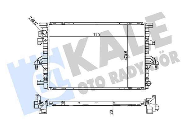 Volkswagen Multivan Transporter Radyatör Alüminyum Bronz KALE-RADYATOR