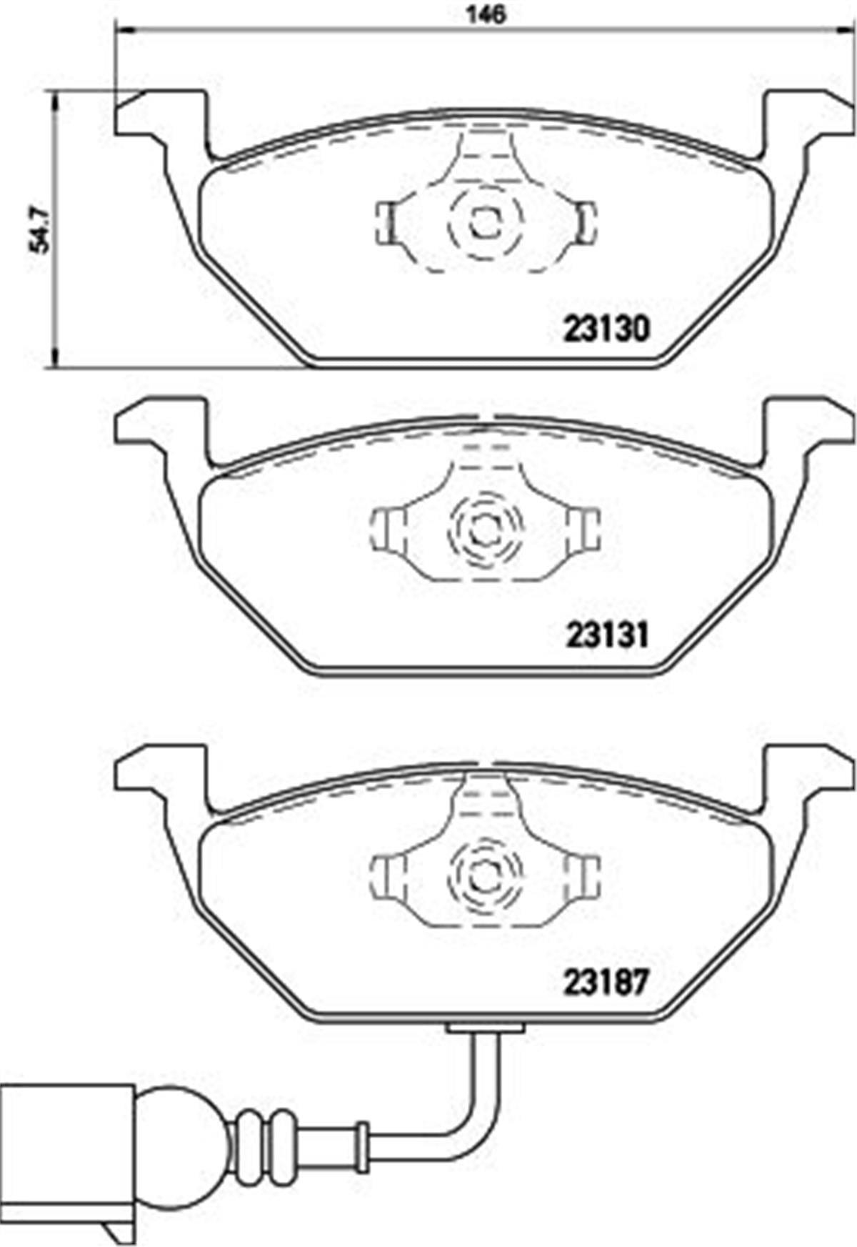 Brembo Fren Balatası - Vw Golf 98-06, Polo 02-05, Audi A3 97-03, Seat Leon 00-06 1J0698151d