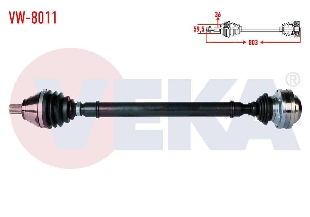 Vw Caddy 3 Aks Komple Sağ Veka