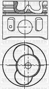 Volkswagen LT28/35/46 Piston Segman 2.5TDI STD 81mm (1-2 Piston) YENMAK
